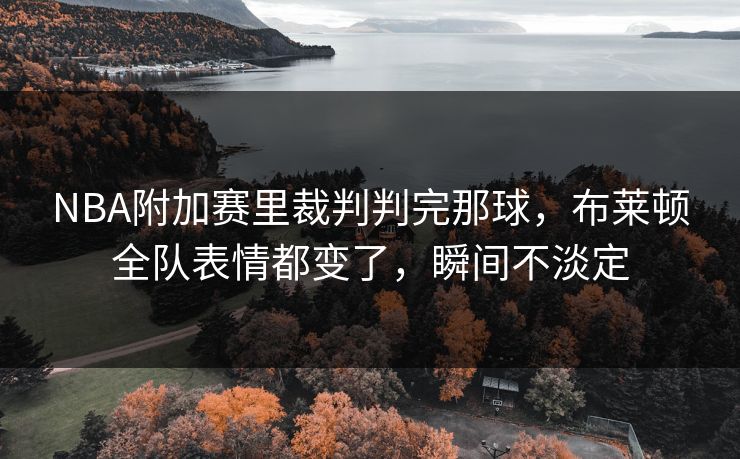 NBA附加赛里裁判判完那球，布莱顿全队表情都变了，瞬间不淡定
